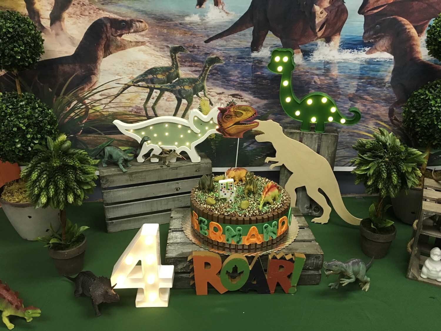 Dinosaur themed birthday party